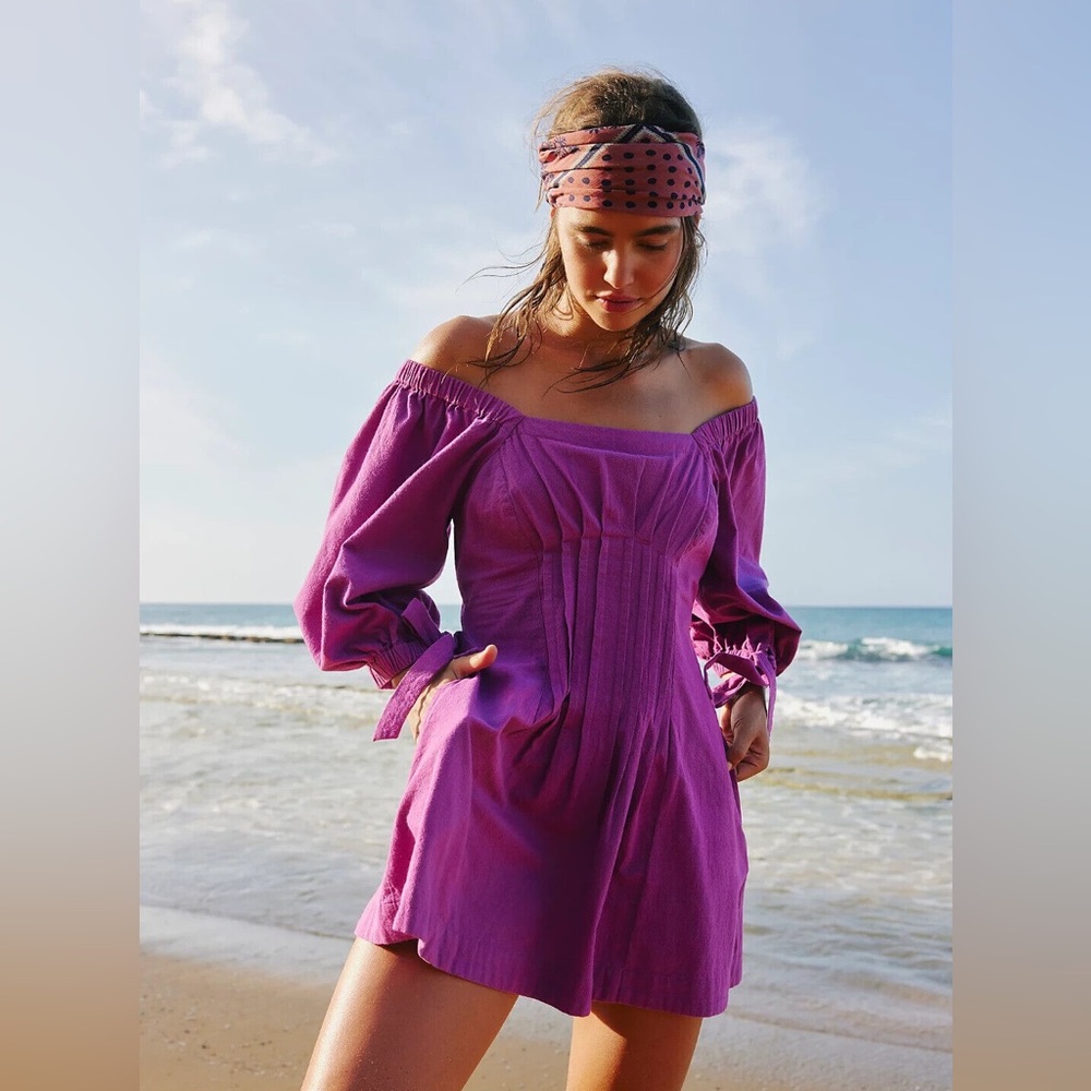 Free People Cerise Mini Purple Orchid Dress